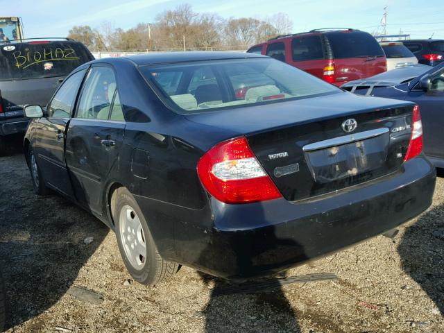 4T1BF32K72U525894 - 2002 TOYOTA CAMRY LE BLACK photo 3