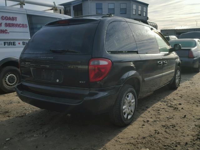 1D4GP45R57B124730 - 2007 DODGE CARAVAN SX BLACK photo 4