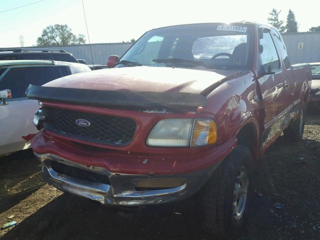 1FTDX18W9VKC93453 - 1997 FORD F150 RED photo 2