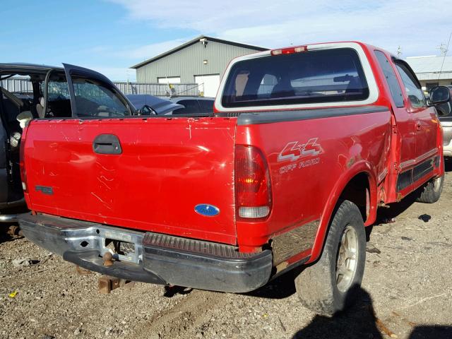 1FTDX18W9VKC93453 - 1997 FORD F150 RED photo 4