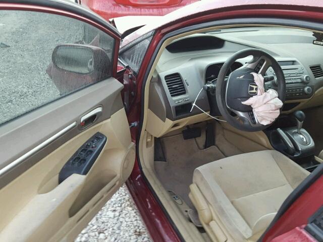 1HGFA16887L018413 - 2007 HONDA CIVIC EX MAROON photo 9