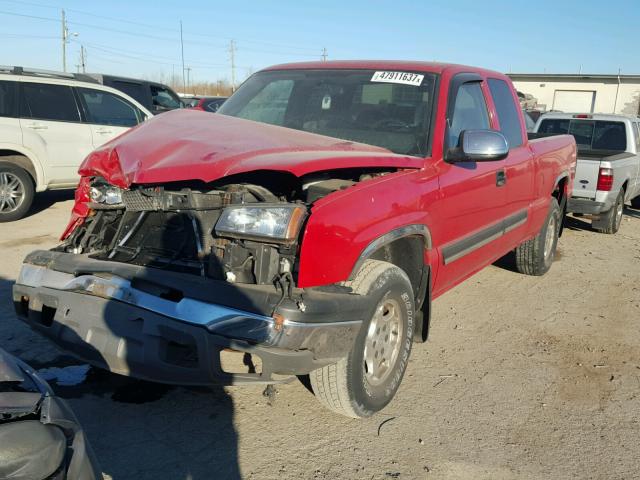 2GCEK19T241162886 - 2004 CHEVROLET SILVERADO RED photo 2