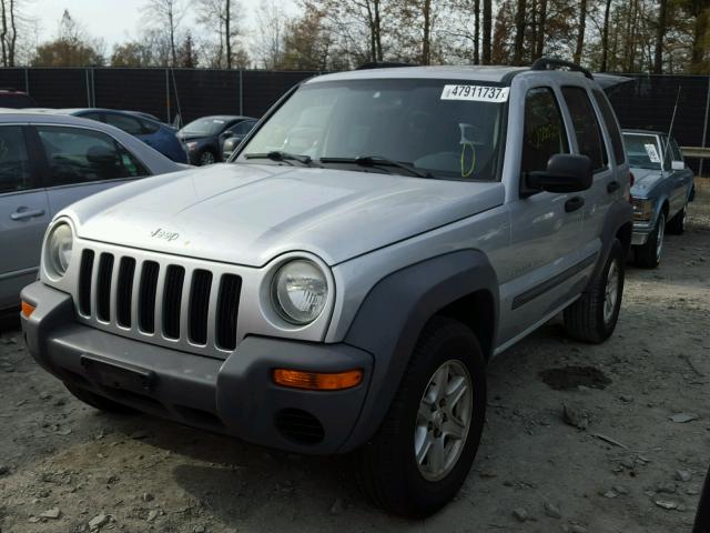 1J4GL48K93W638150 - 2003 JEEP LIBERTY SP GRAY photo 2