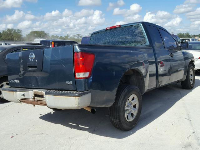 1N6BA06A96N505985 - 2006 NISSAN TITAN XE GREEN photo 4