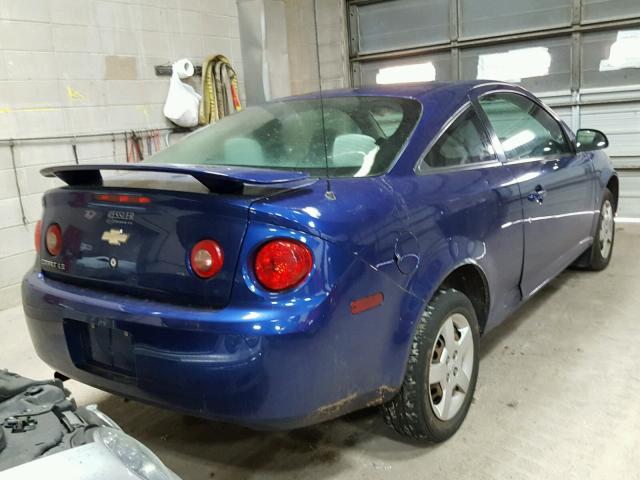 1G1AK15F977233449 - 2007 CHEVROLET COBALT LS BLUE photo 4