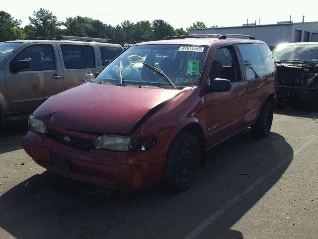 4N2DN1111VD834131 - 1997 NISSAN QUEST XE RED photo 2