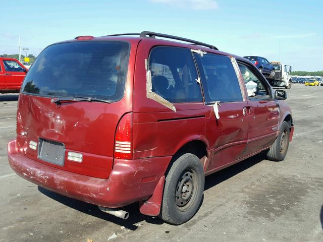 4N2DN1111VD834131 - 1997 NISSAN QUEST XE RED photo 4