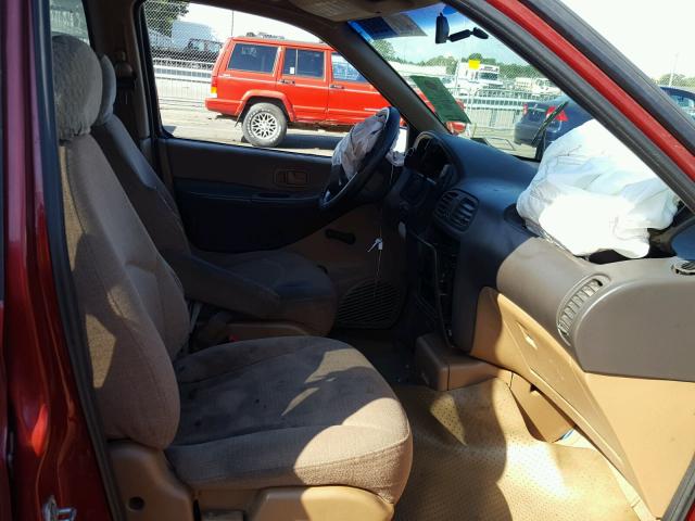4N2DN1111VD834131 - 1997 NISSAN QUEST XE RED photo 5