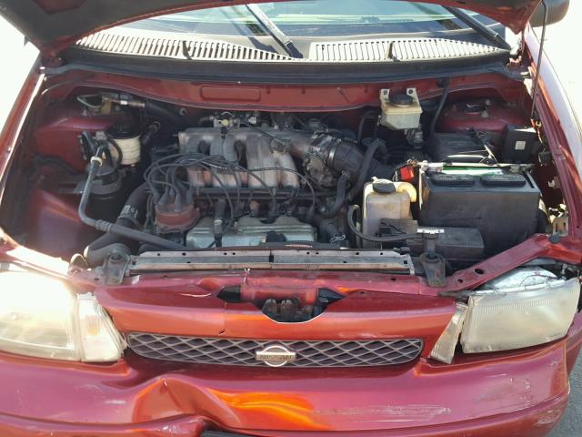 4N2DN1111VD834131 - 1997 NISSAN QUEST XE RED photo 7
