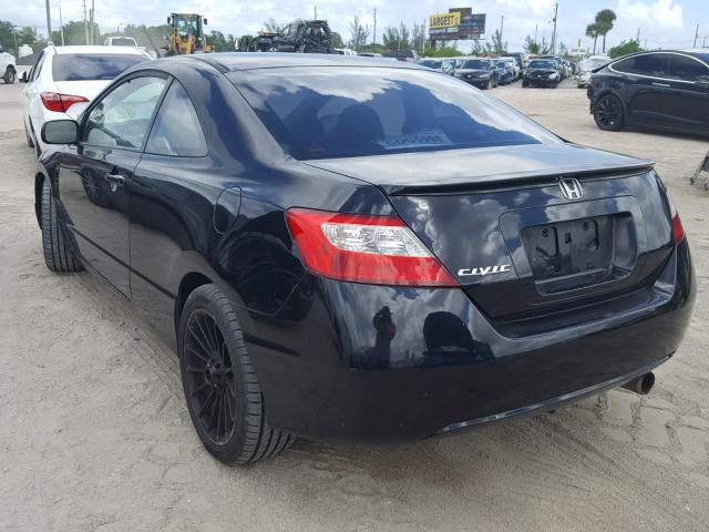 2HGFG12807H568576 - 2007 HONDA CIVIC EX 黑色 照片 3