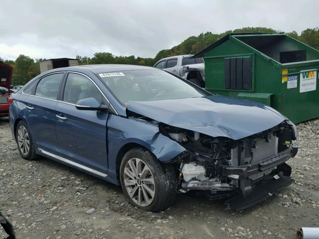 5NPE34AF5GH426593 - 2016 HYUNDAI SONATA SPO BLUE photo 1