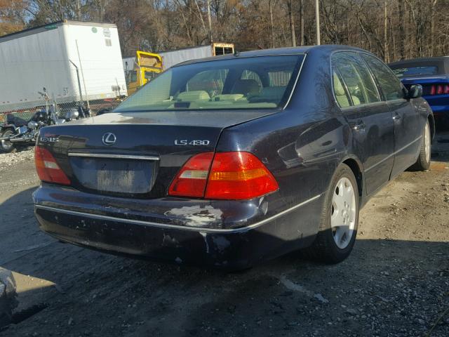 JTHBN30F630120601 - 2003 LEXUS LS 430 BLUE photo 4