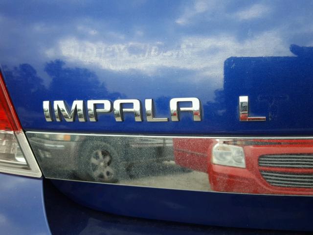 2G1WT55K079268791 - 2007 CHEVROLET IMPALA LT BLUE photo 9