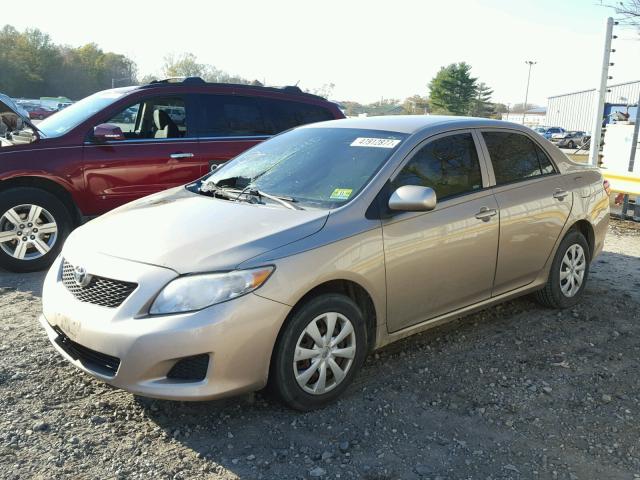 2T1BU40E59C135445 - 2009 TOYOTA COROLLA BA TAN photo 2