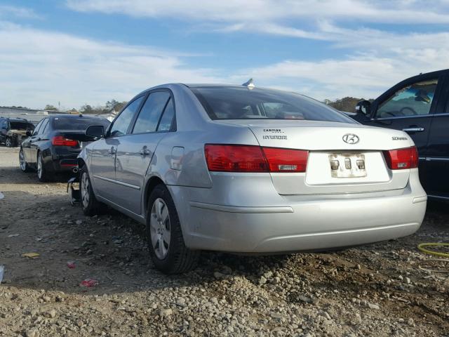 5NPET4AC8AH603148 - 2010 HYUNDAI SONATA GLS SILVER photo 3