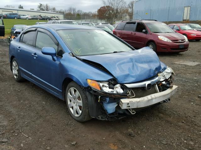 1HGFA16588L047742 - 2008 HONDA CIVIC LX BLUE photo 1