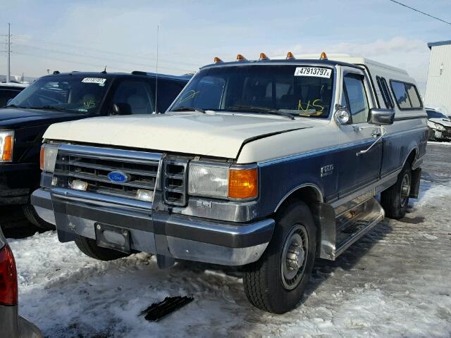 1FTHF25G1KKA41425 - 1989 FORD F250 BLUE photo 2