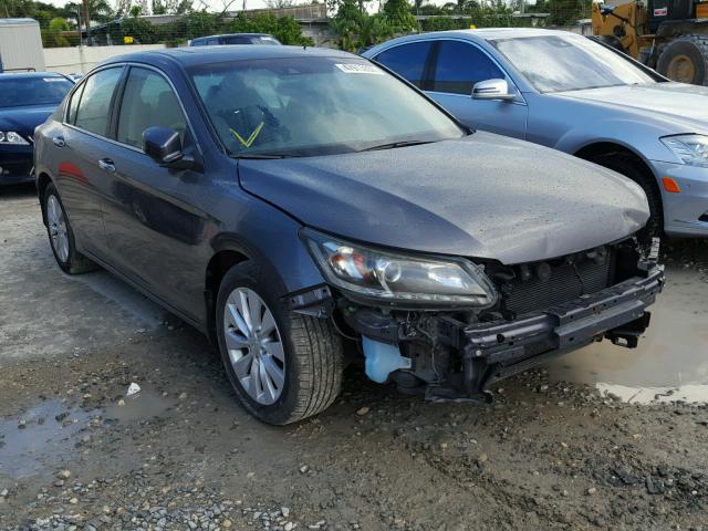 1HGCR3F80DA031140 - 2013 HONDA ACCORD EXL GRAY photo 1