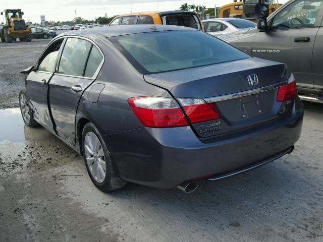 1HGCR3F80DA031140 - 2013 HONDA ACCORD EXL GRAY photo 3