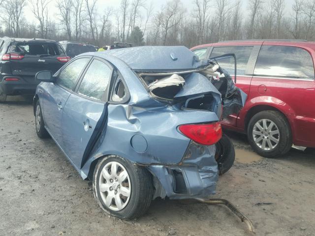 KMHDU46D57U127798 - 2007 HYUNDAI ELANTRA GL BLUE photo 3