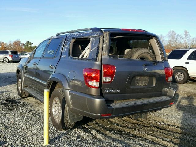 5TDZT34A05S245291 - 2005 TOYOTA SEQUOIA SR GRAY photo 3