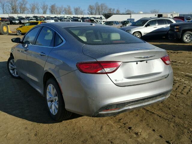 1C3CCCCB3FN544933 - 2015 CHRYSLER 200 C GRAY photo 3