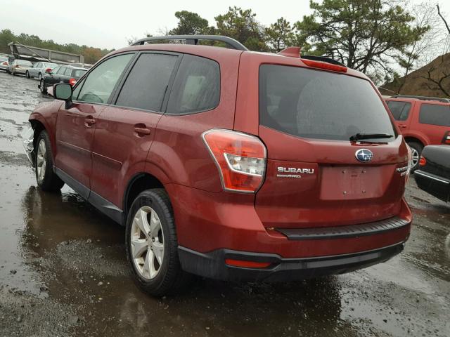 JF2SJADC5GH448540 - 2016 SUBARU FORESTER 2 RED photo 3