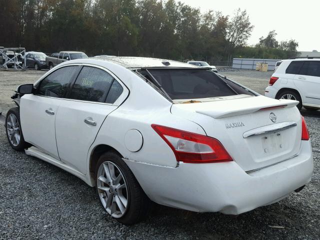 1N4AA51E09C814238 - 2009 NISSAN MAXIMA S WHITE photo 3