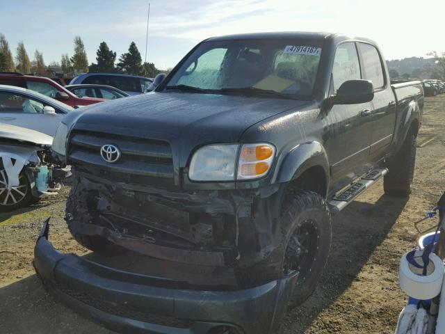 5TBDT48134S459855 - 2004 TOYOTA TUNDRA DOU GREEN photo 2