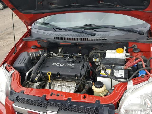 KL1TD5DE3BB123407 - 2011 CHEVROLET AVEO LS RED photo 7