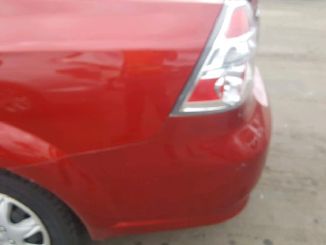 KL1TD5DE3BB123407 - 2011 CHEVROLET AVEO LS RED photo 9