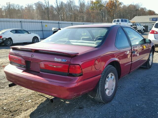 1FALP62W8SH126971 - 1995 FORD THUNDERBIR BURGUNDY photo 4