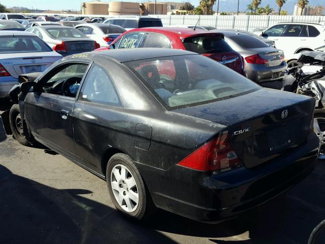 1HGEM21962L075212 - 2002 HONDA CIVIC EX BLACK photo 3