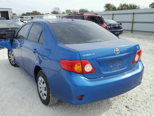 1NXBU40E29Z040145 - 2009 TOYOTA COROLLA BA BLUE photo 3