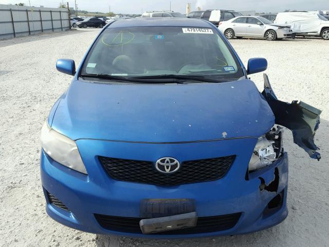 1NXBU40E29Z040145 - 2009 TOYOTA COROLLA BA BLUE photo 9