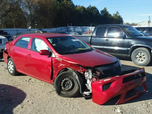 2T1BU40EX9C158347 - 2009 TOYOTA COROLLA BA RED photo 1