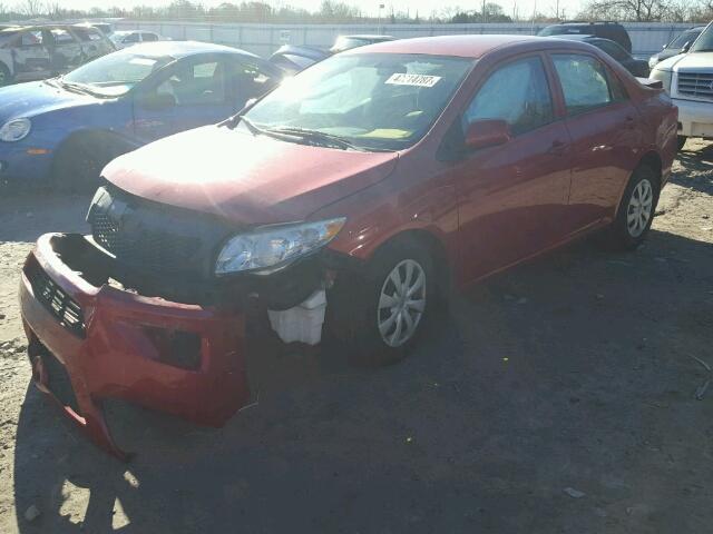 2T1BU40EX9C158347 - 2009 TOYOTA COROLLA BA RED photo 2