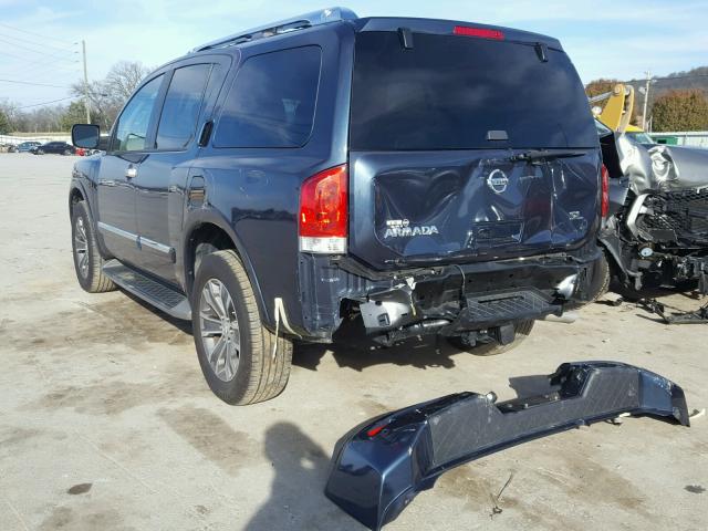 5N1AA0ND0FN615121 - 2015 NISSAN ARMADA SV BLUE photo 3