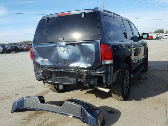 5N1AA0ND0FN615121 - 2015 NISSAN ARMADA SV BLUE photo 4