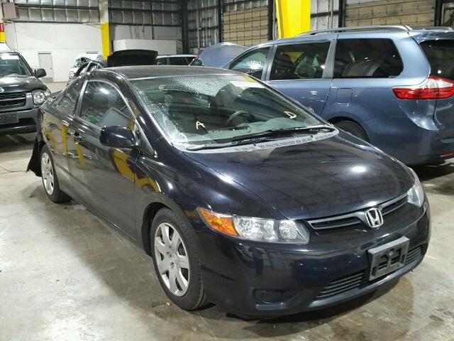 2HGFG12688H507783 - 2008 HONDA CIVIC LX BLACK photo 1