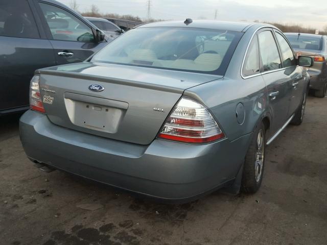 1FAHP24W08G109673 - 2008 FORD TAURUS SEL GREEN photo 4