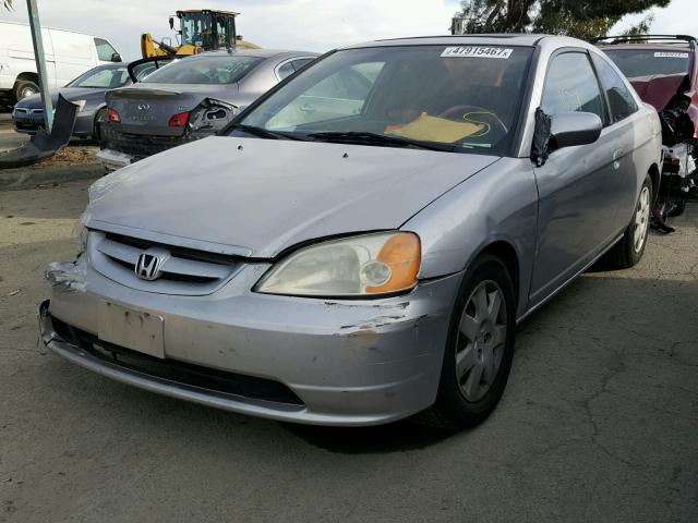 1HGEM22912L092045 - 2002 HONDA CIVIC EX SILVER photo 2