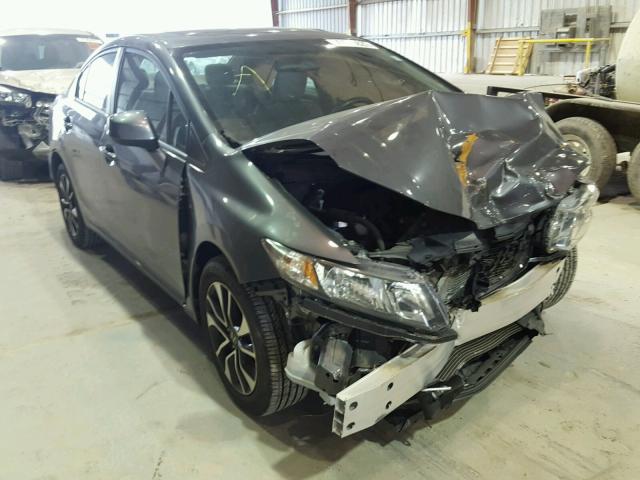 2HGFB2F91DH522936 - 2013 HONDA CIVIC EXL GRAY photo 1