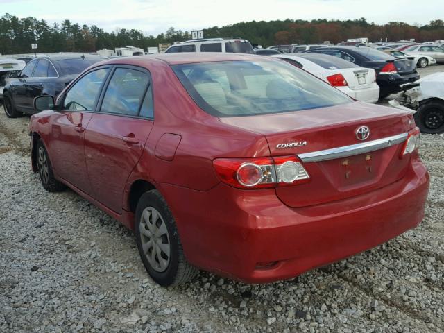JTDBU4EE7BJ093864 - 2011 TOYOTA COROLLA BA RED photo 3