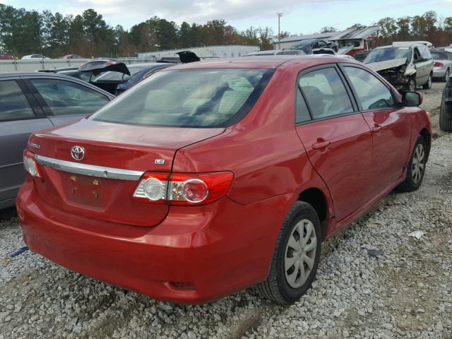 JTDBU4EE7BJ093864 - 2011 TOYOTA COROLLA BA RED photo 4