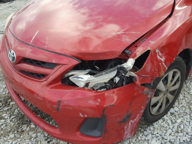 JTDBU4EE7BJ093864 - 2011 TOYOTA COROLLA BA RED photo 9