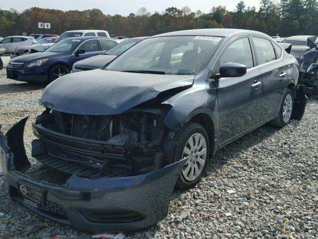 3N1AB7APXEY341652 - 2014 NISSAN SENTRA S BLUE photo 2