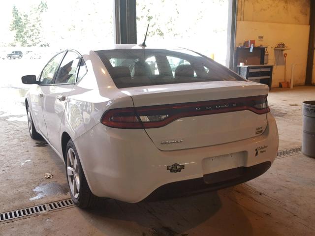 1C3CDFBA2GD629454 - 2016 DODGE DART SXT WHITE photo 3