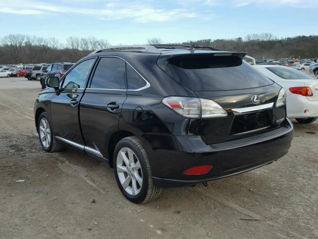 2T2ZK1BA5CC067535 - 2012 LEXUS RX 350 BLACK photo 3