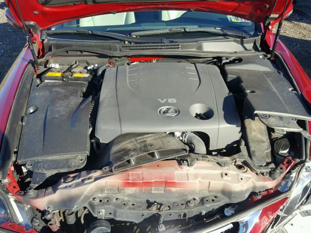 JTHFF2C21B2516276 - 2011 LEXUS IS 250 RED photo 7